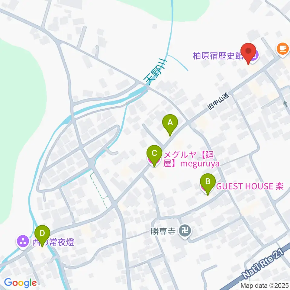 米原市柏原宿歴史館周辺のホテル一覧地図