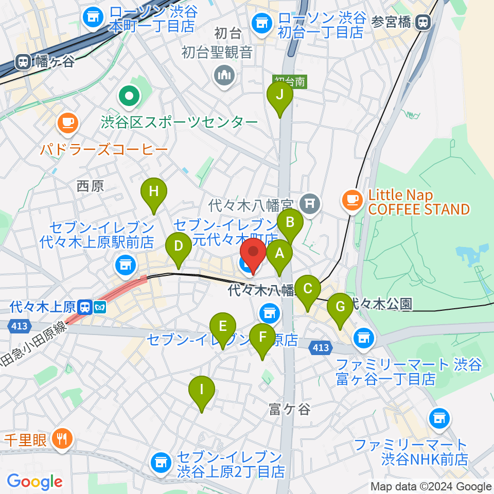 セオリスタジオ周辺のホテル一覧地図