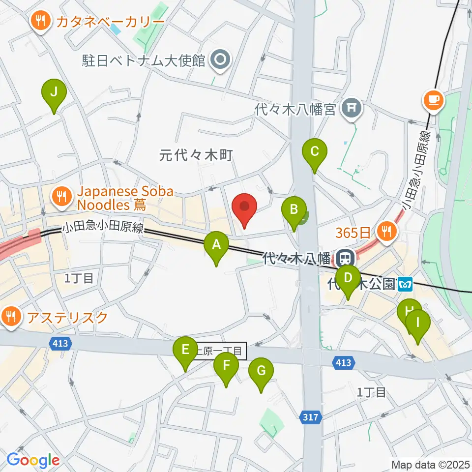 セオリスタジオ周辺のホテル一覧地図