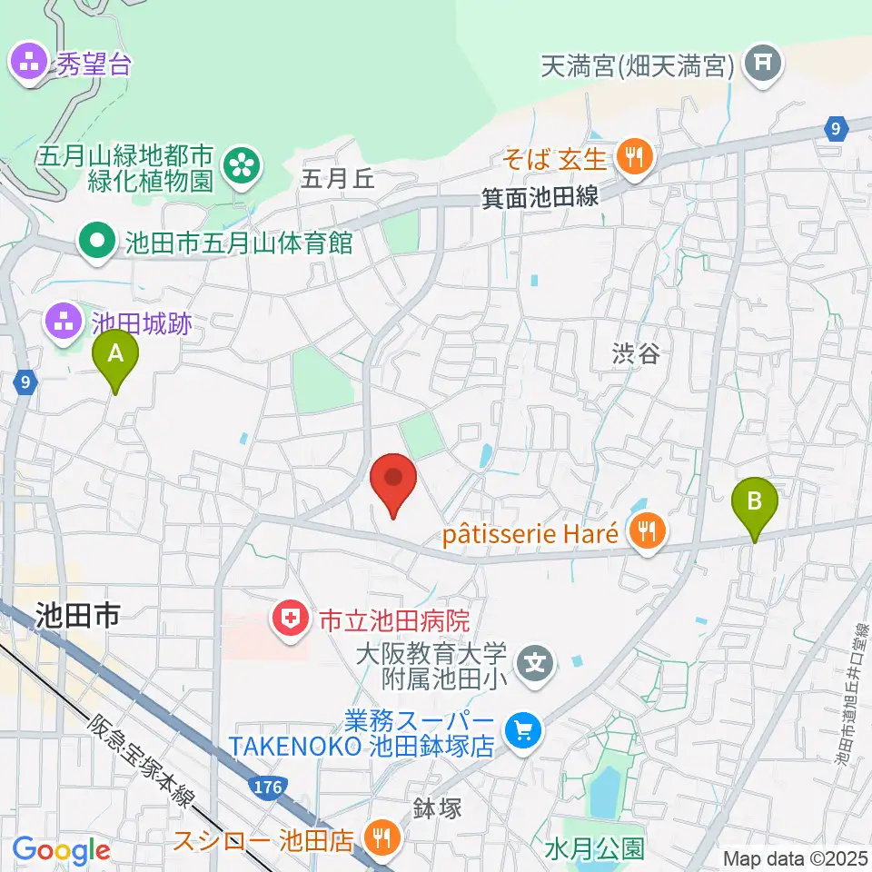 池田市立歴史民俗資料館周辺のホテル一覧地図