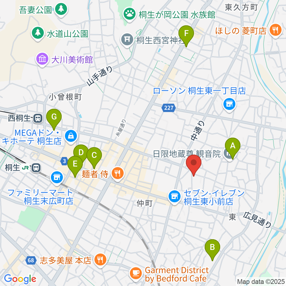 織物参考館・紫周辺のホテル一覧地図