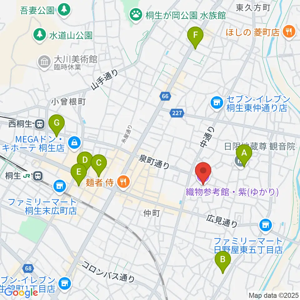 織物参考館・紫周辺のホテル一覧地図