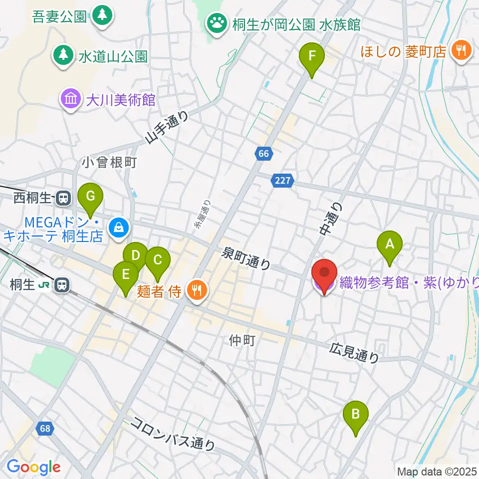 織物参考館・紫周辺のホテル一覧地図