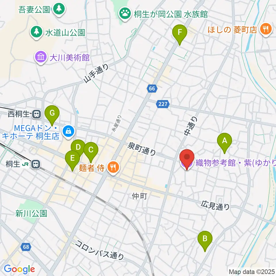 織物参考館・紫周辺のホテル一覧地図