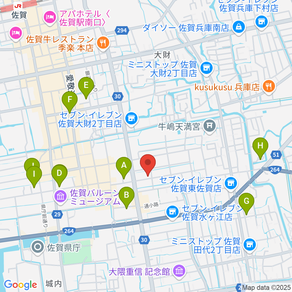 佐賀市歴史民俗館周辺のホテル一覧地図