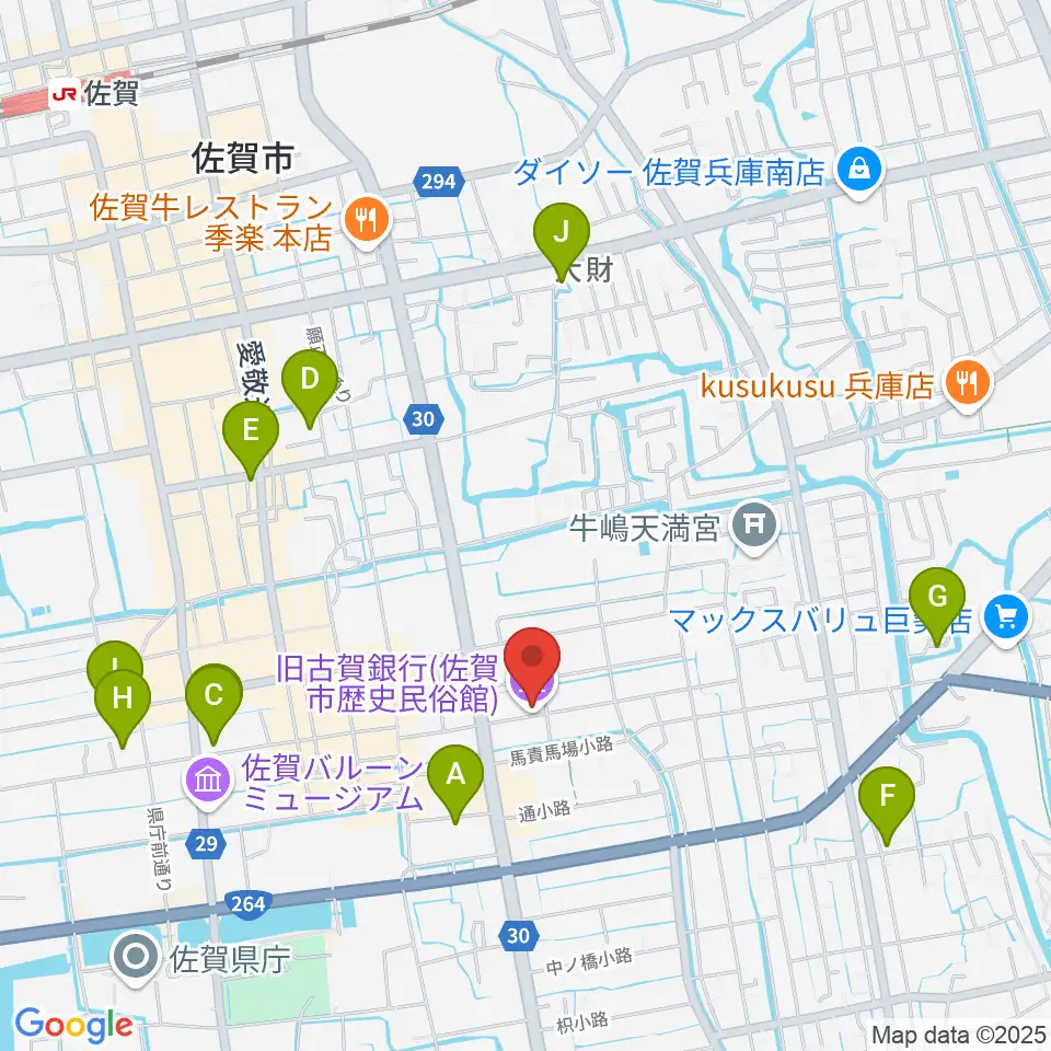 佐賀市歴史民俗館周辺のホテル一覧地図
