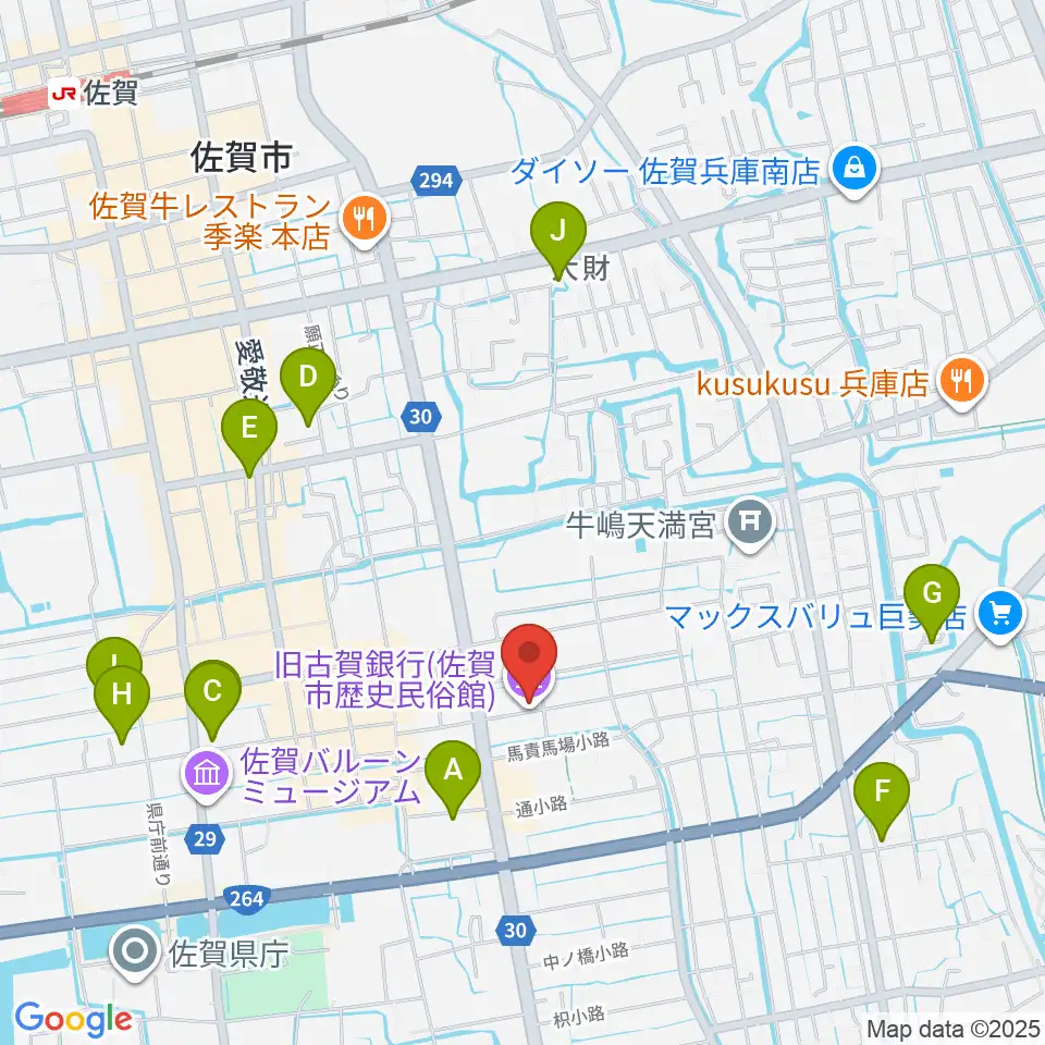 佐賀市歴史民俗館周辺のホテル一覧地図