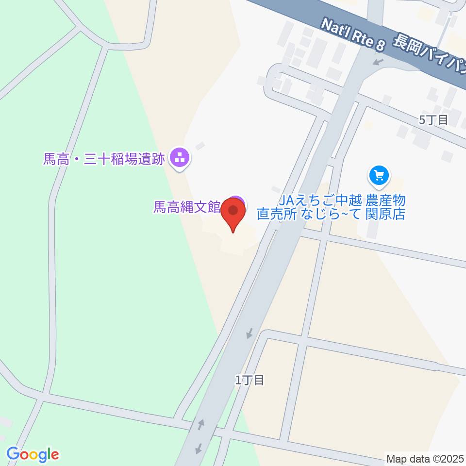 長岡市馬高縄文館周辺のホテル一覧地図