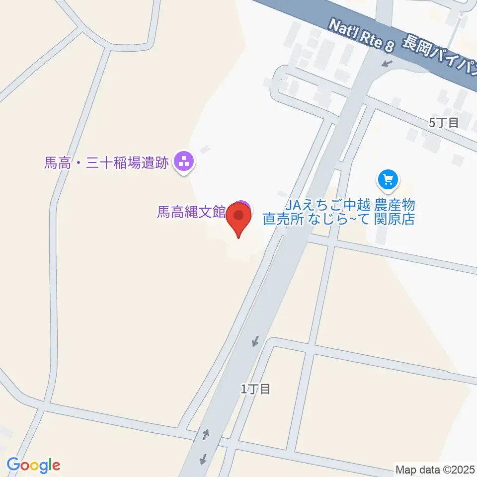 長岡市馬高縄文館周辺のホテル一覧地図