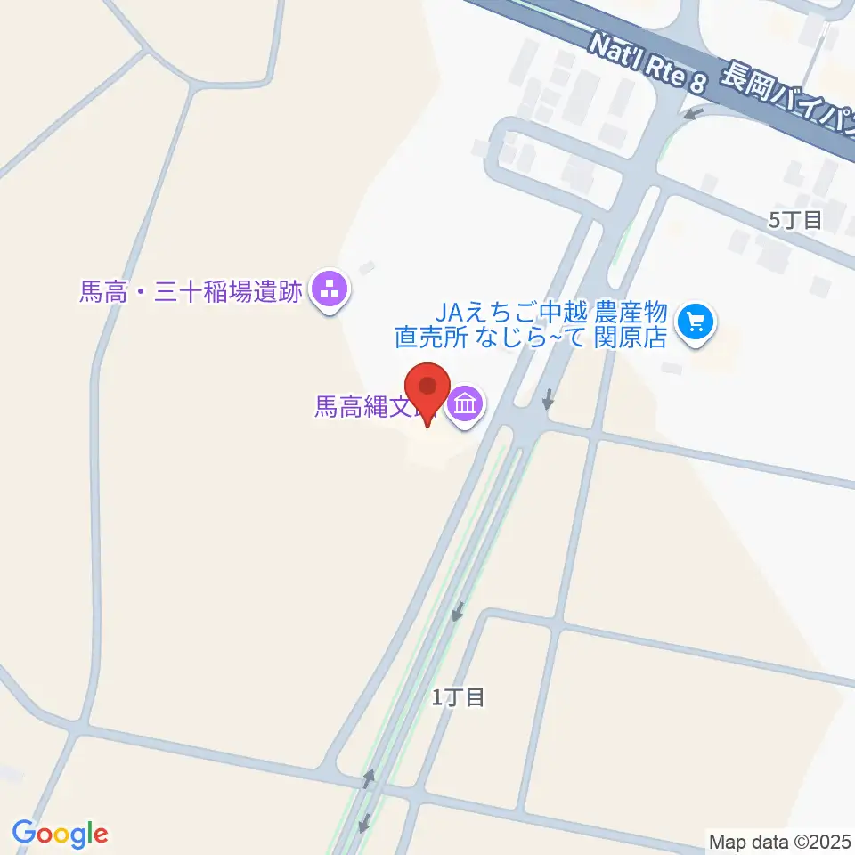 長岡市馬高縄文館周辺のホテル一覧地図