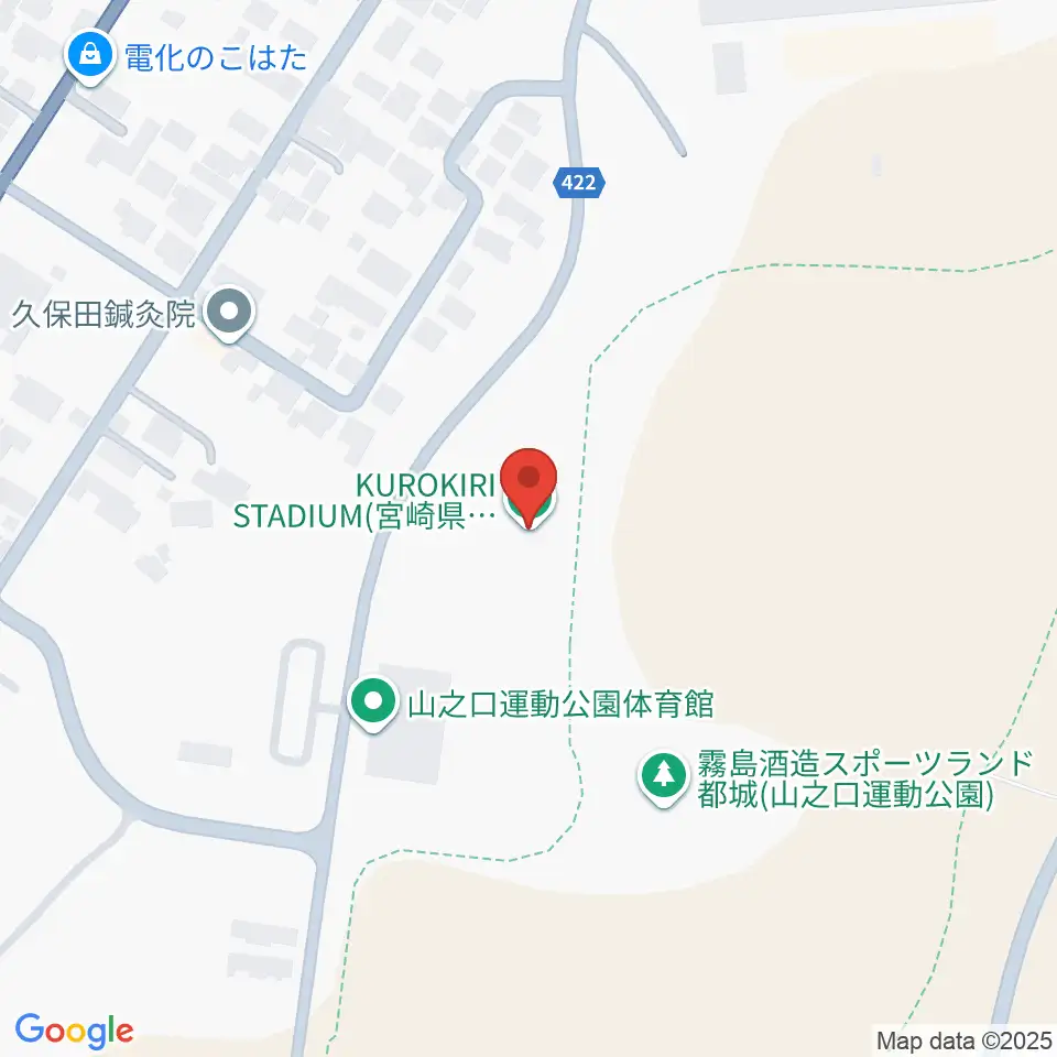 クロキリスタジアム周辺のホテル一覧地図