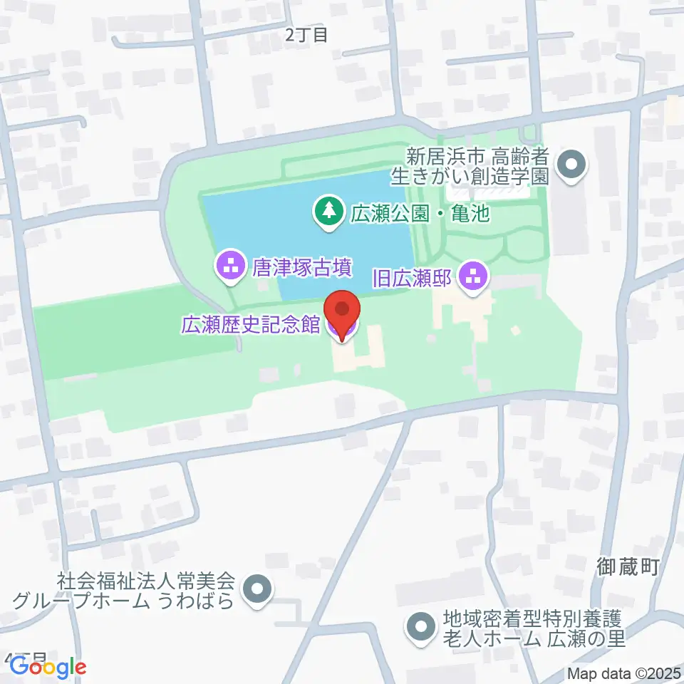 新居浜市広瀬歴史記念館周辺のホテル一覧地図