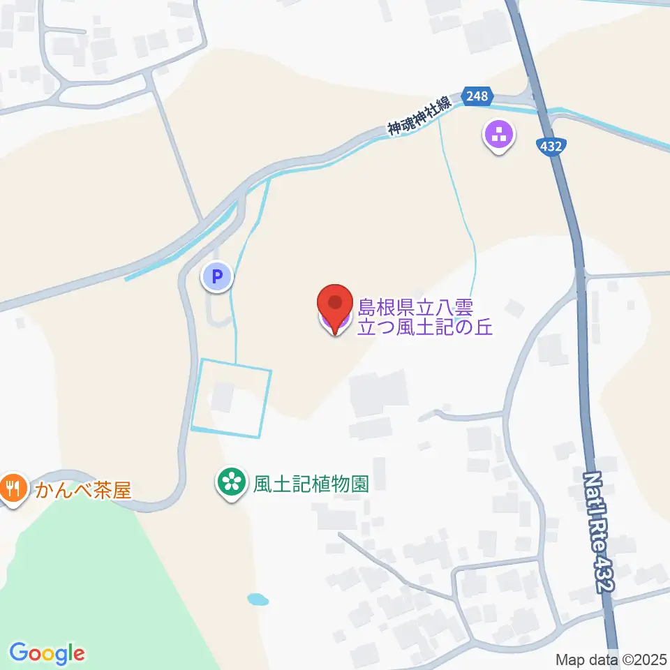 島根県立八雲立つ風土記の丘周辺のホテル一覧地図