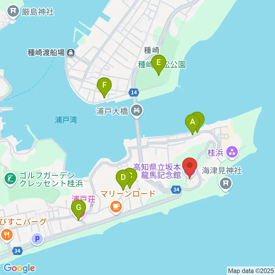 高知県立坂本龍馬記念館周辺のホテル一覧地図