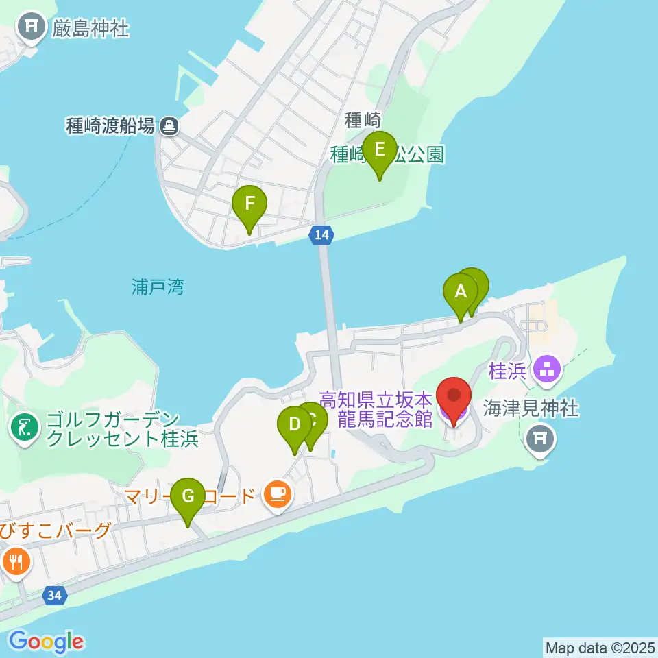 高知県立坂本龍馬記念館周辺のホテル一覧地図
