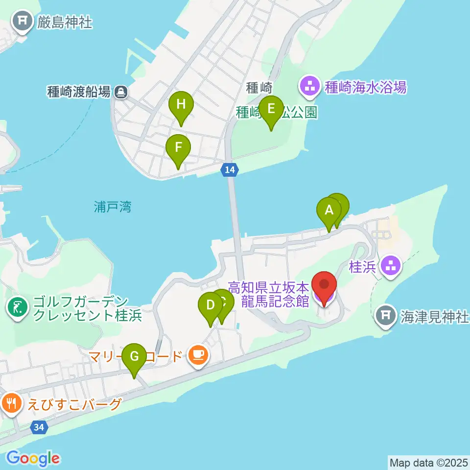 高知県立坂本龍馬記念館周辺のホテル一覧地図