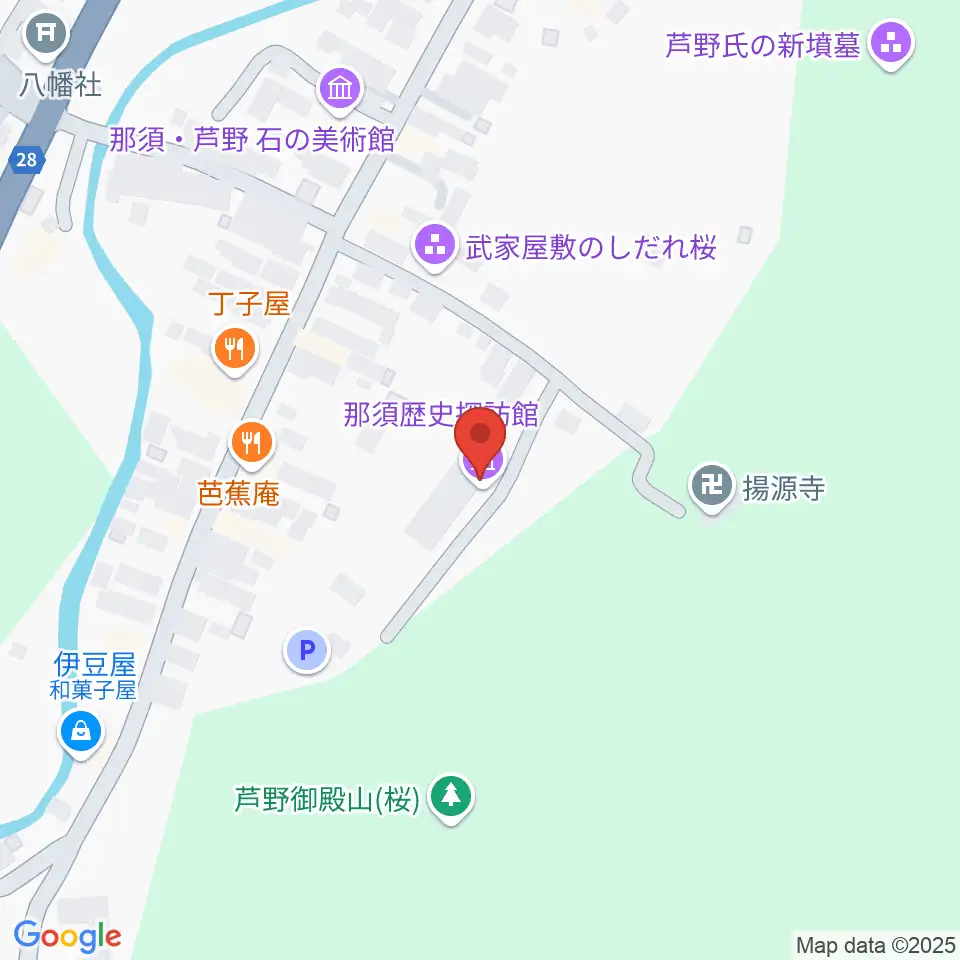 那須歴史探訪館周辺のホテル一覧地図