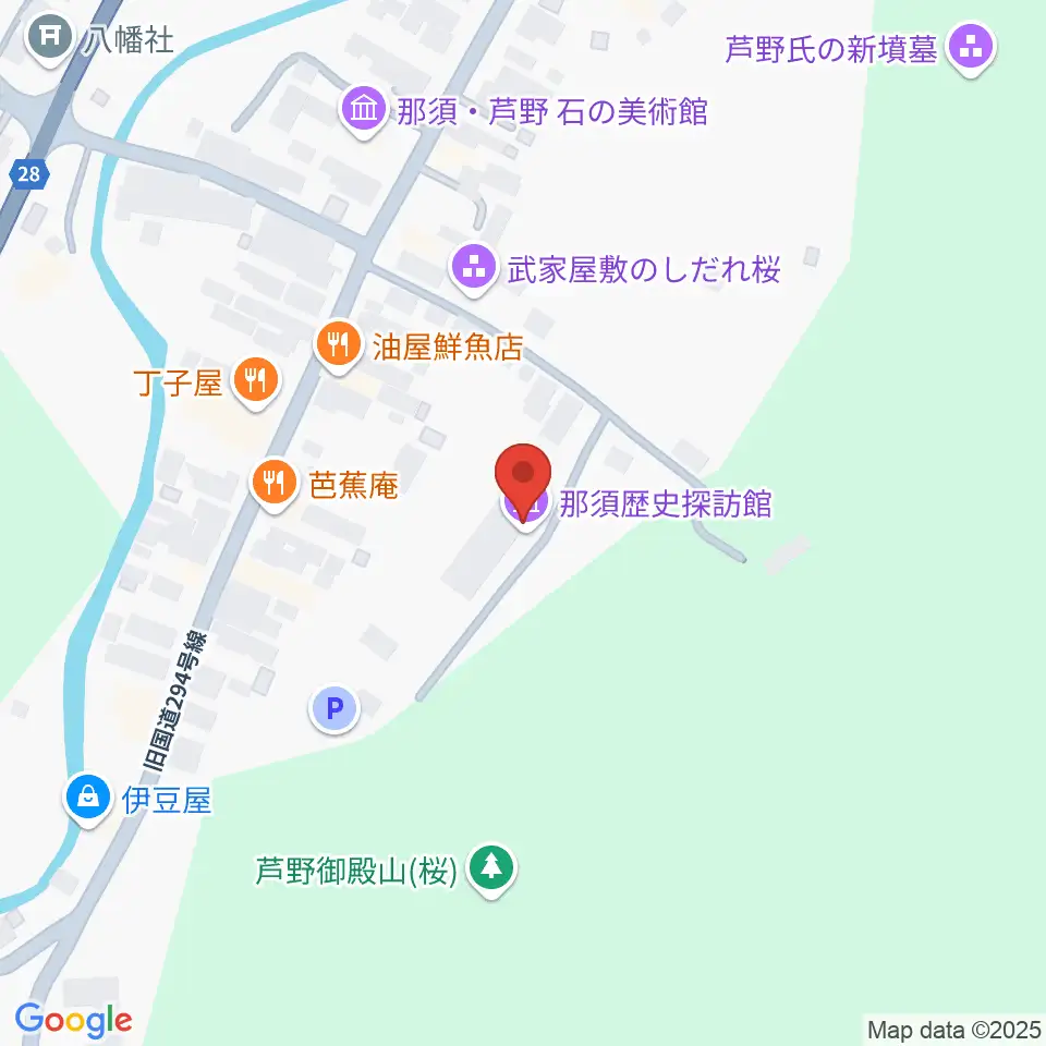 那須歴史探訪館周辺のホテル一覧地図