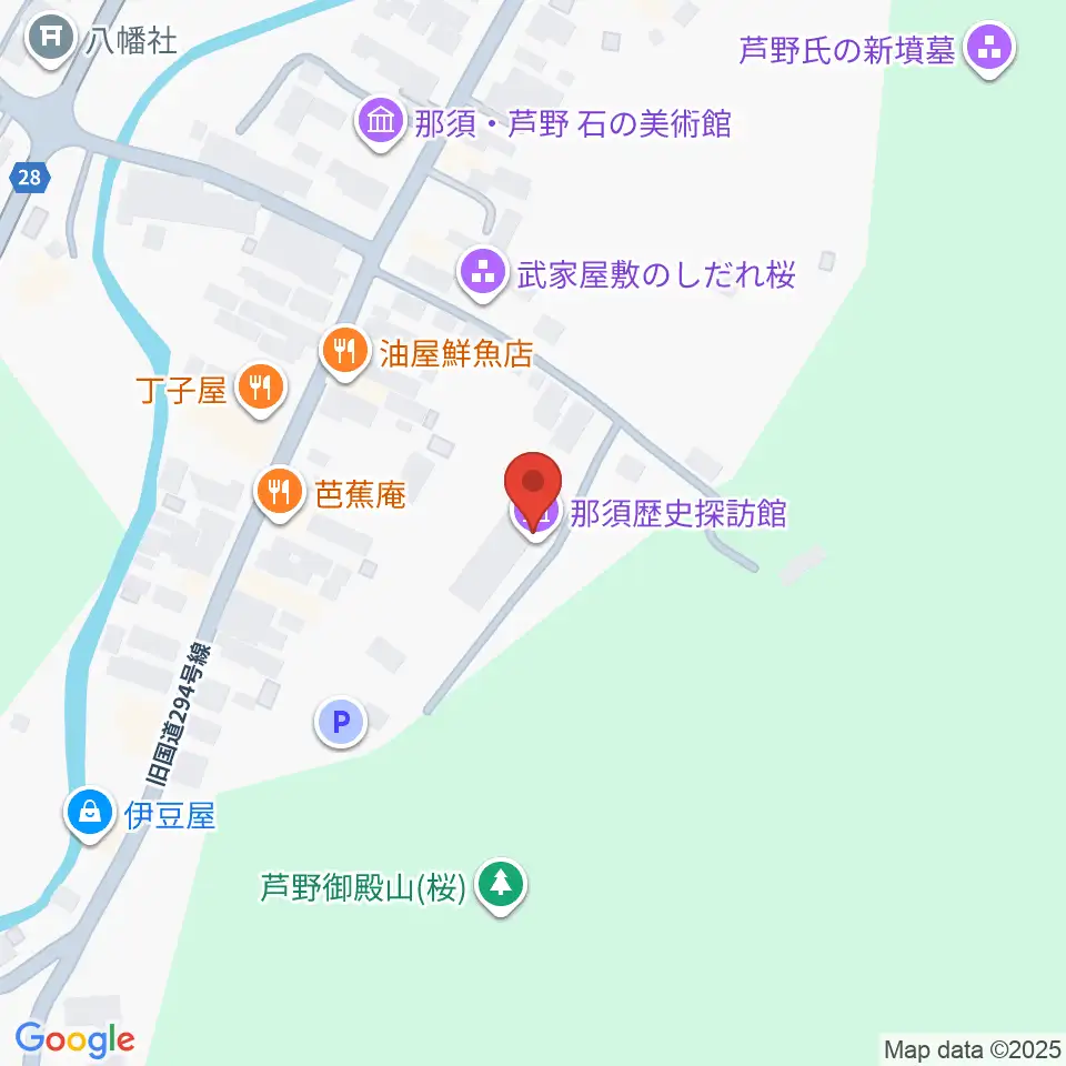 那須歴史探訪館周辺のホテル一覧地図