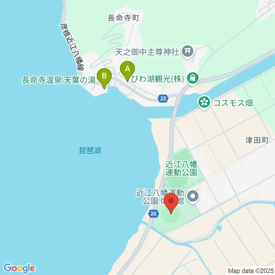 カローラ滋賀はちまんスタジアム周辺のホテル一覧地図