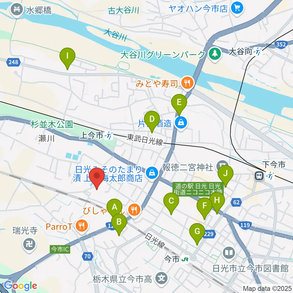日光市歴史民俗資料館・二宮尊徳記念館周辺のホテル一覧地図