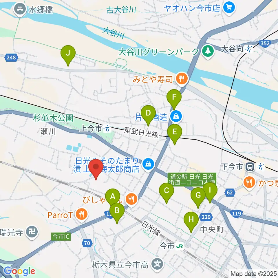 日光市歴史民俗資料館・二宮尊徳記念館周辺のホテル一覧地図