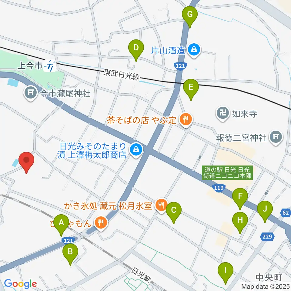 日光市歴史民俗資料館・二宮尊徳記念館周辺のホテル一覧地図