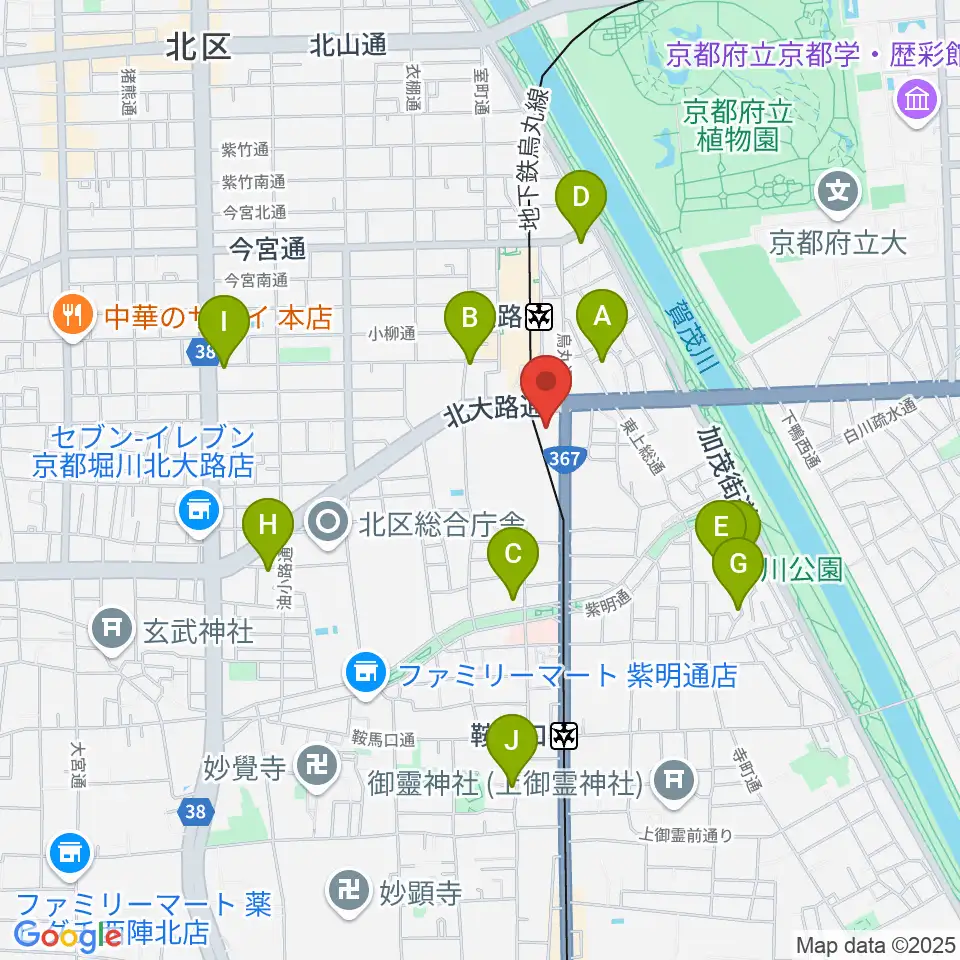 大谷大学博物館周辺のホテル一覧地図
