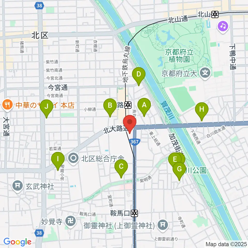 大谷大学博物館周辺のホテル一覧地図