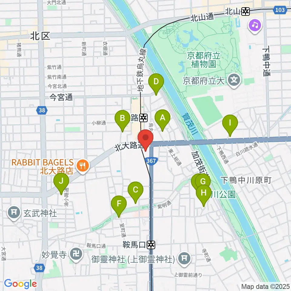 大谷大学博物館周辺のホテル一覧地図