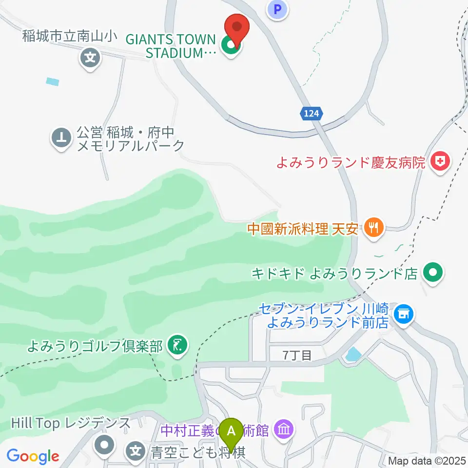 ジャイアンツタウンスタジアム周辺のホテル一覧地図