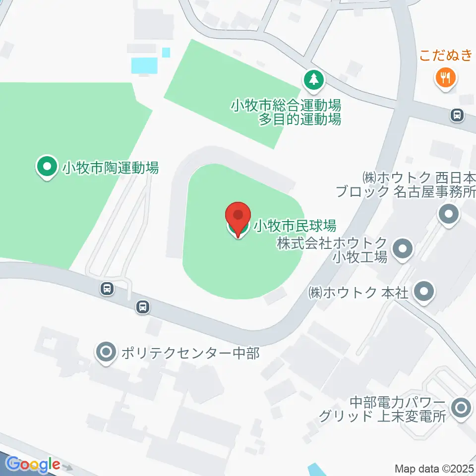 小牧市民球場周辺のホテル一覧地図