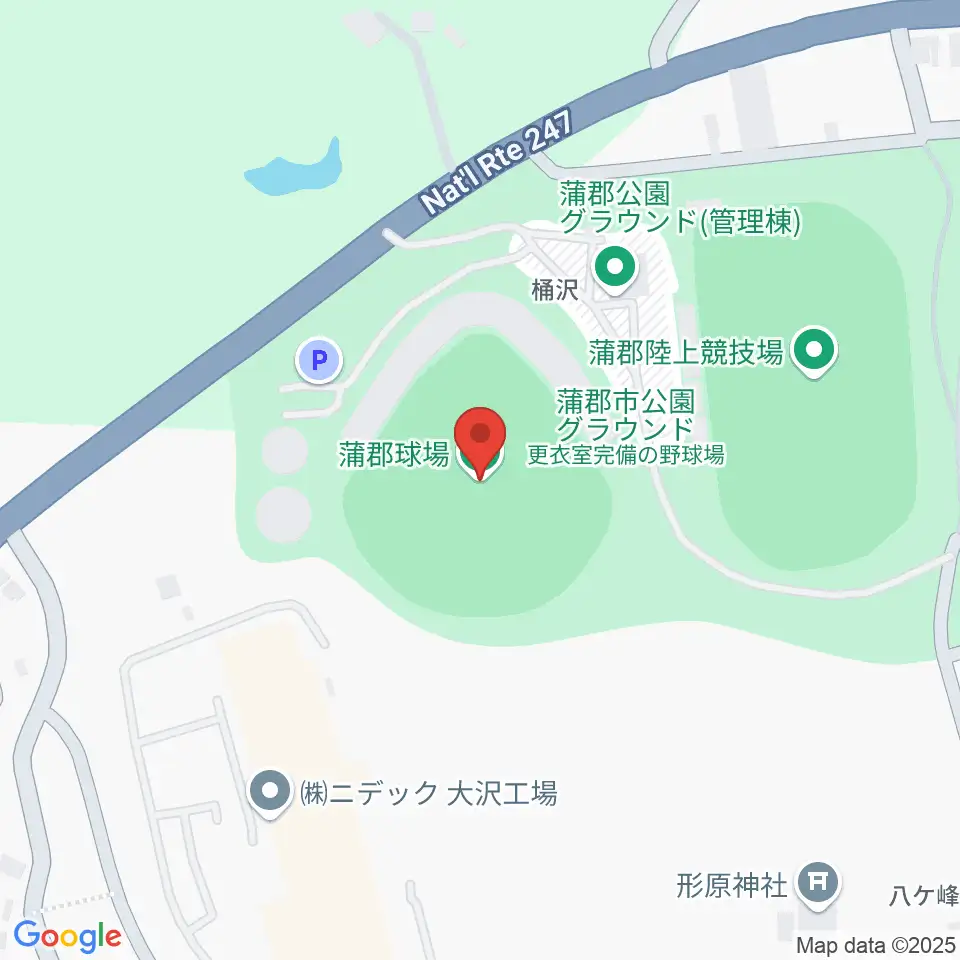 蒲郡市公園グラウンド野球場周辺のホテル一覧地図