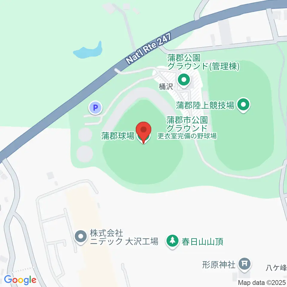 蒲郡市公園グラウンド野球場周辺のホテル一覧地図