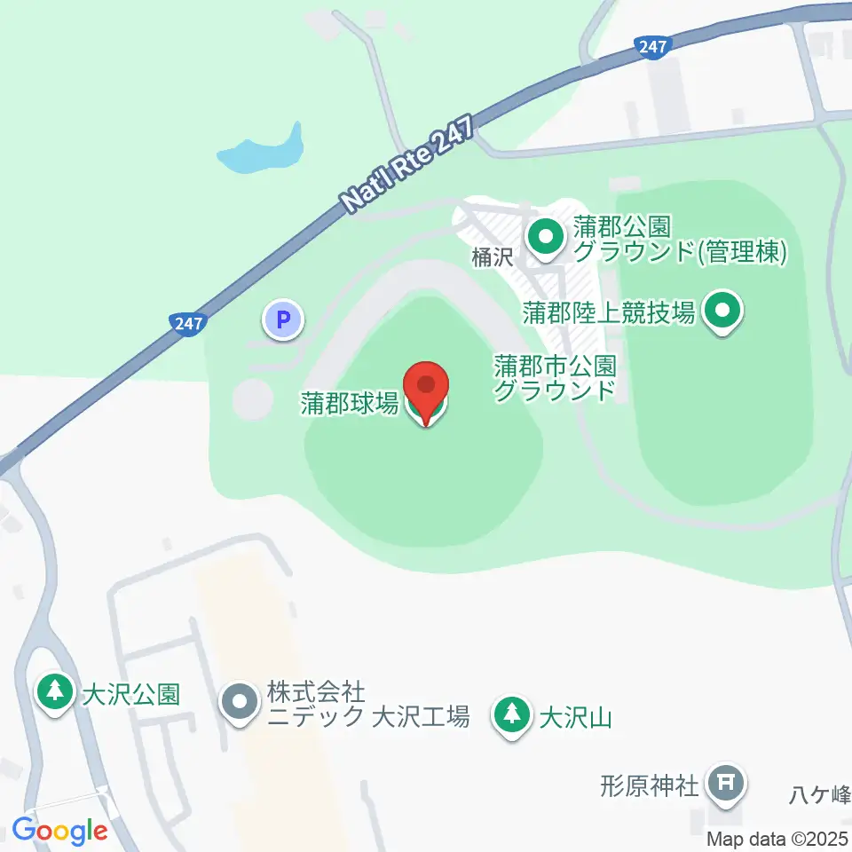 蒲郡市公園グラウンド野球場周辺のホテル一覧地図