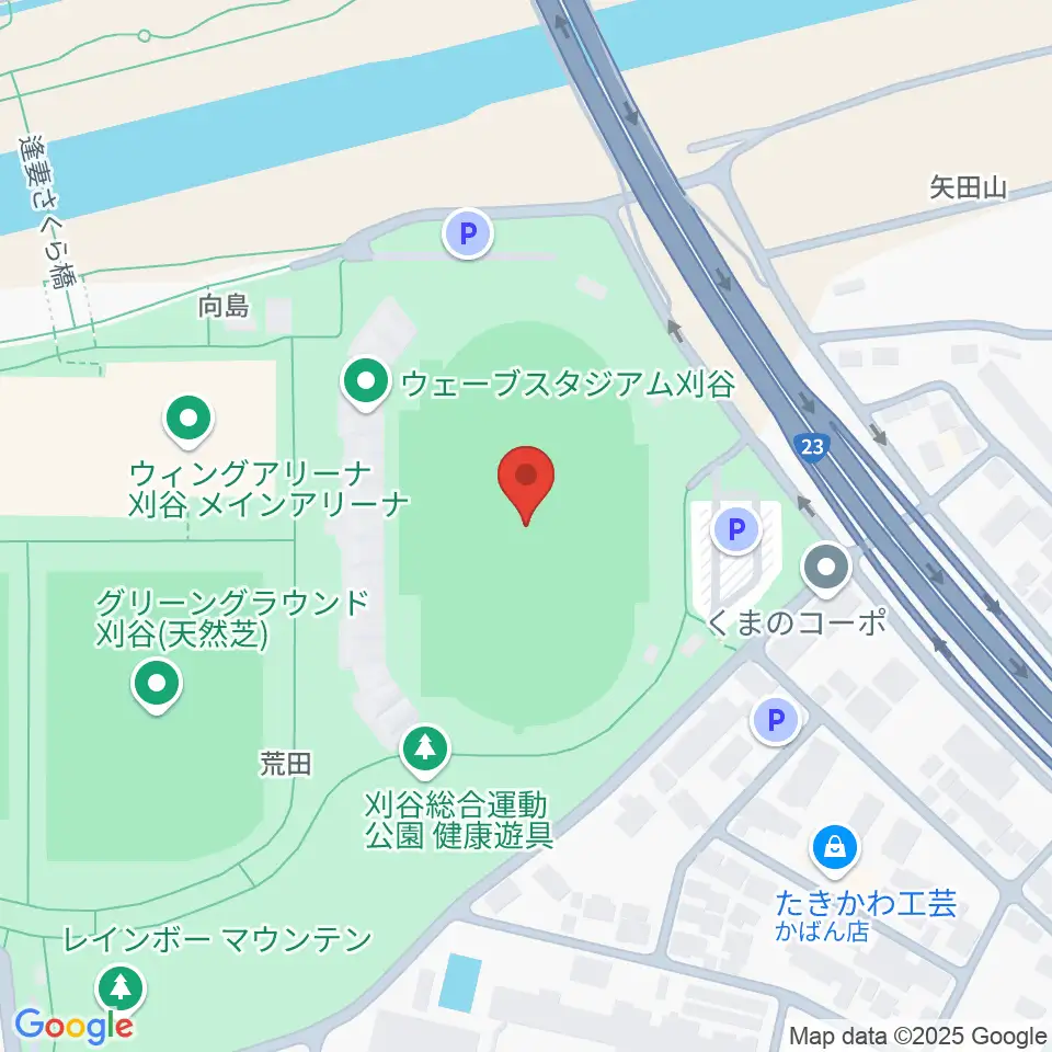 ウェーブスタジアム刈谷周辺のホテル一覧地図