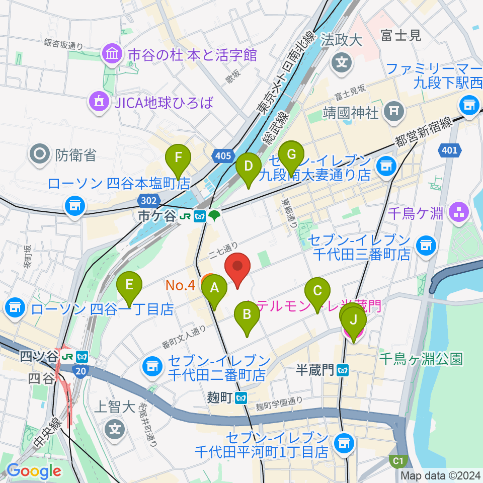 サウンドインスタジオ周辺のホテル一覧地図