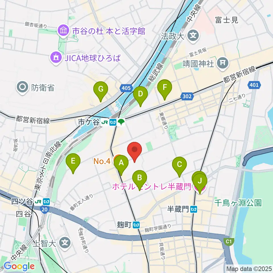サウンドインスタジオ周辺のホテル一覧地図