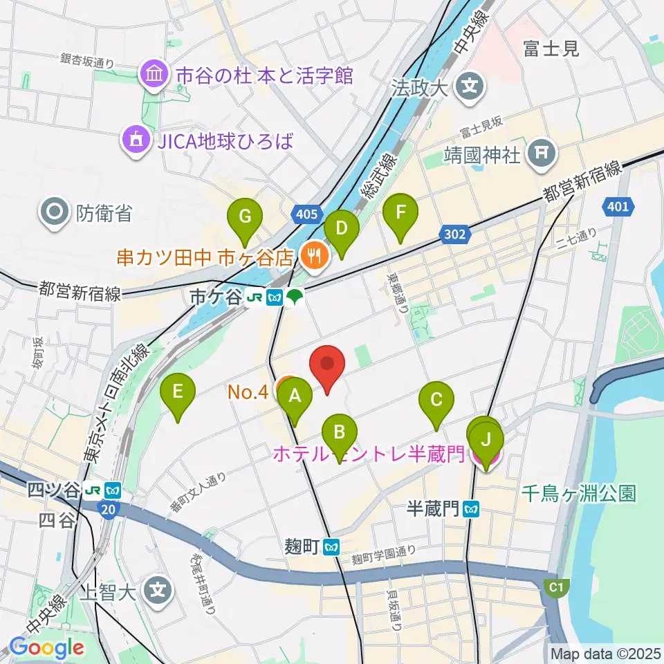 サウンドインスタジオ周辺のホテル一覧地図