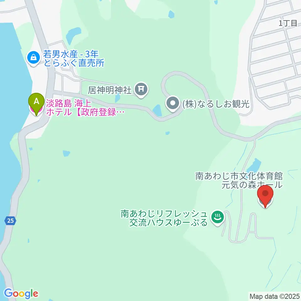 南あわじ市文化体育館周辺のホテル一覧地図