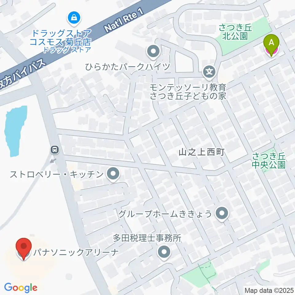 パナソニックアリーナ周辺のホテル一覧地図