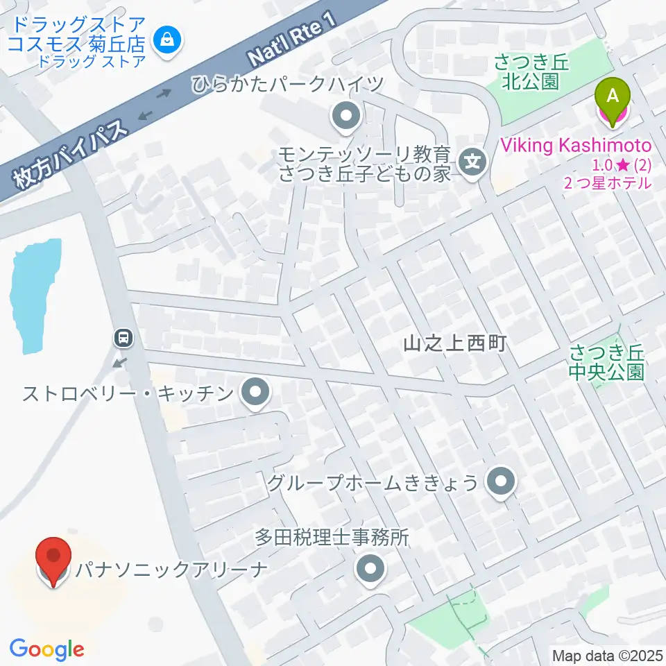 パナソニックアリーナ周辺のホテル一覧地図