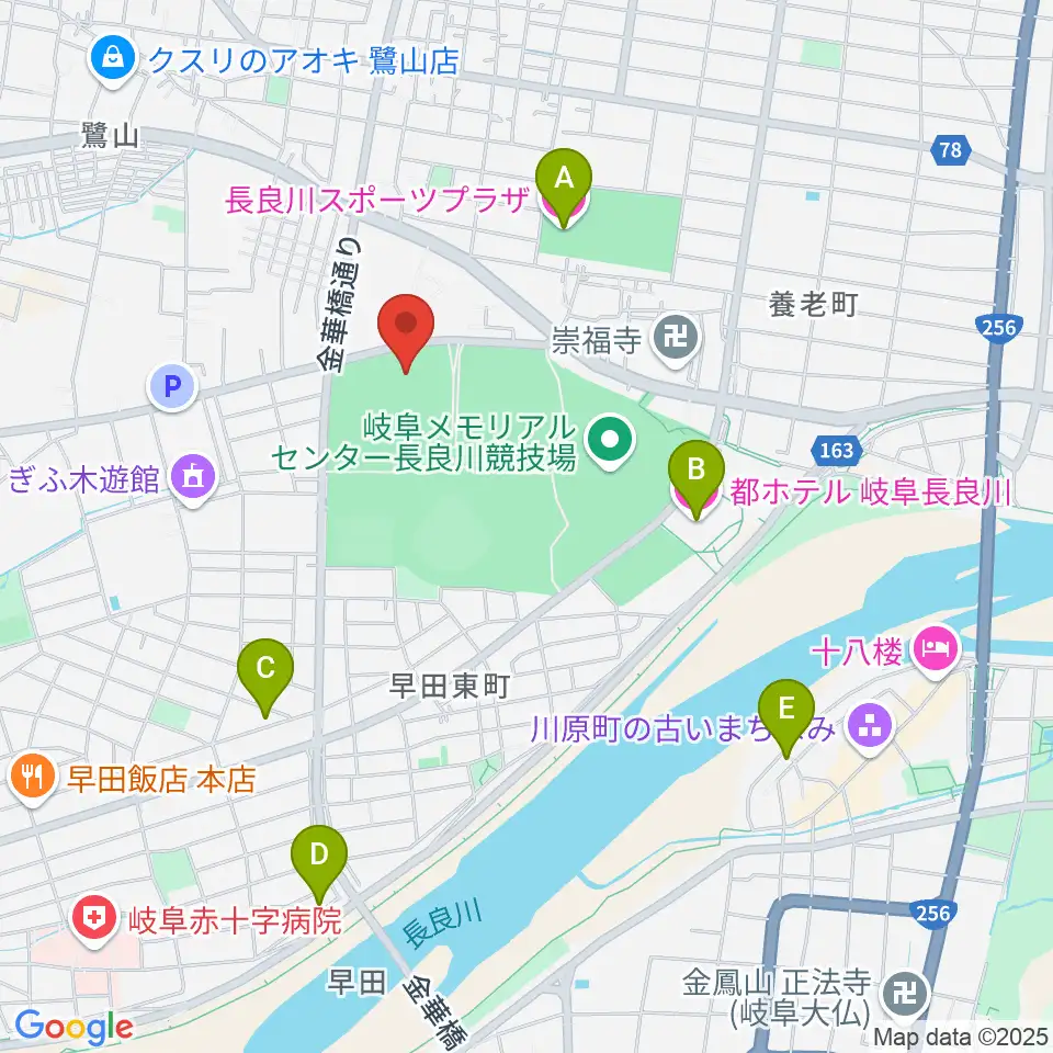 岐阜メモリアルセンターふれ愛ドーム周辺のホテル一覧地図