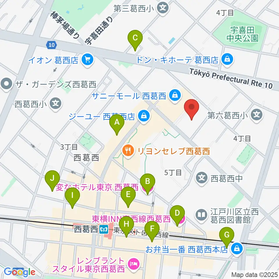 江戸川区スポーツセンター周辺のホテル一覧地図