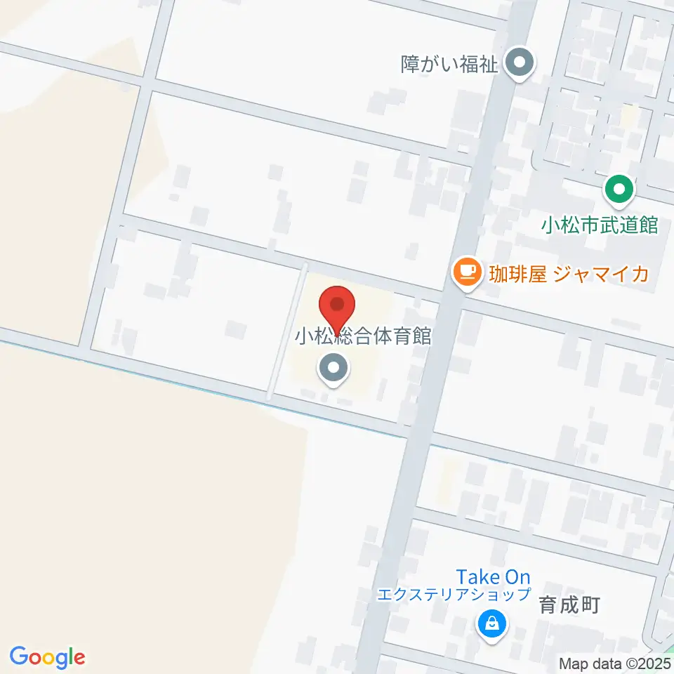 小松総合体育館周辺のホテル一覧地図