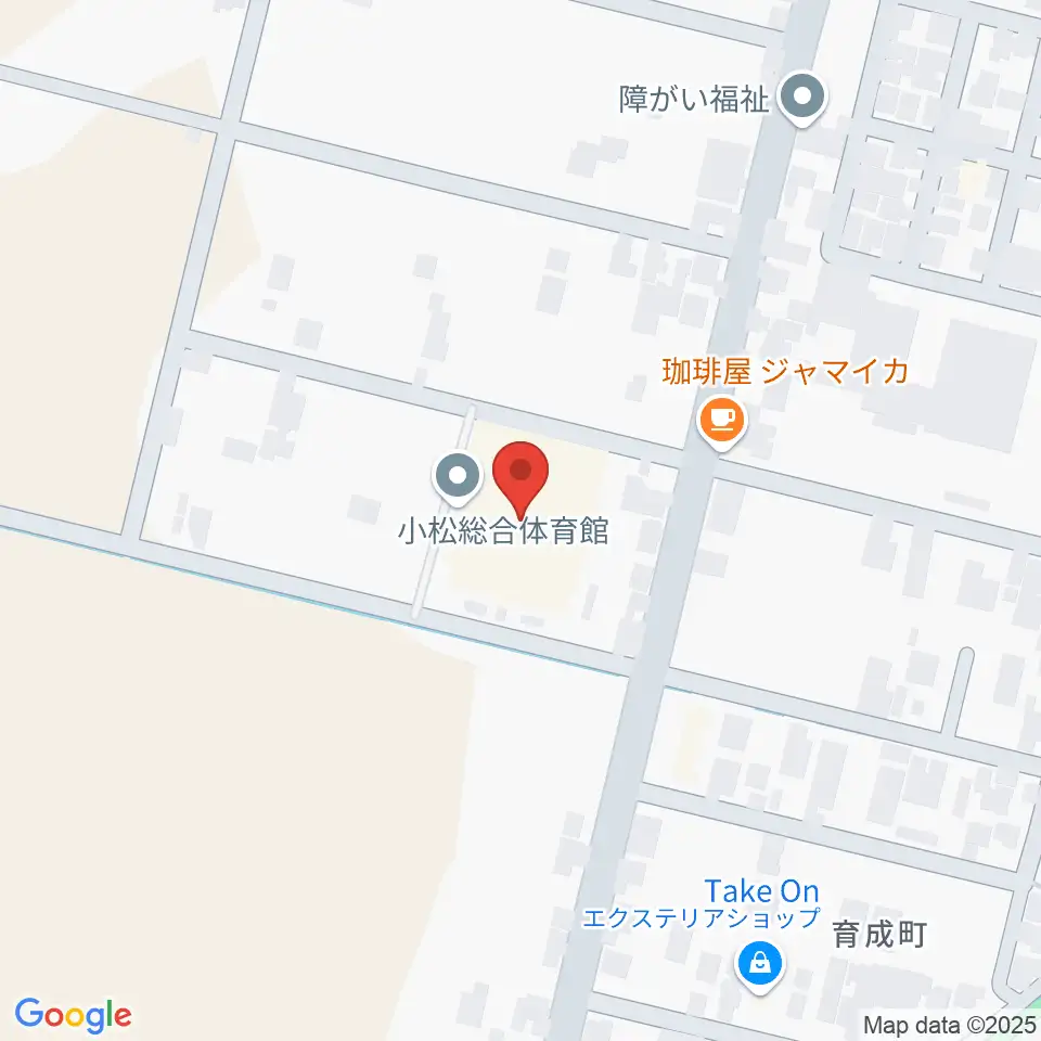 小松総合体育館周辺のホテル一覧地図
