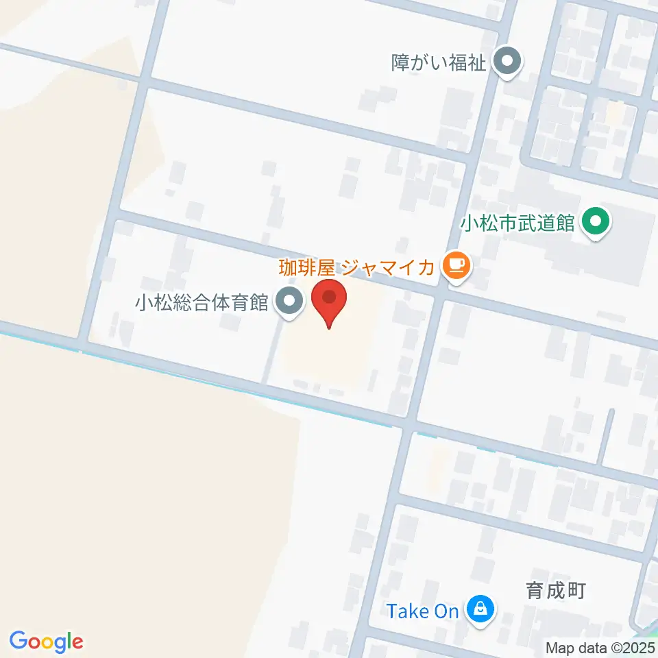小松総合体育館周辺のホテル一覧地図