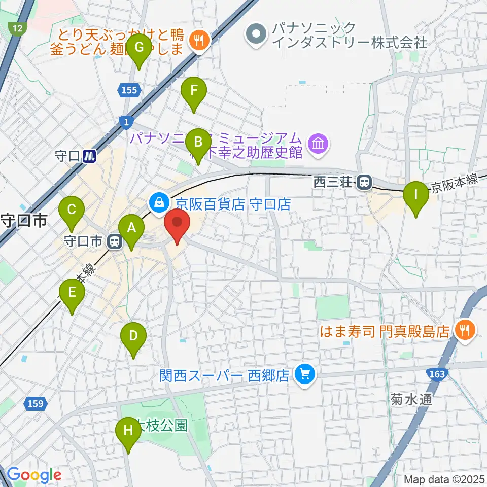 守口市民体育館周辺のホテル一覧地図