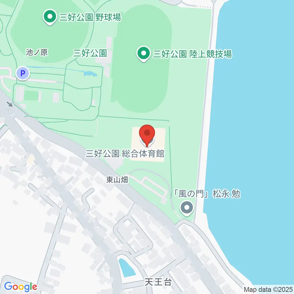 三好公園総合体育館周辺のホテル一覧地図