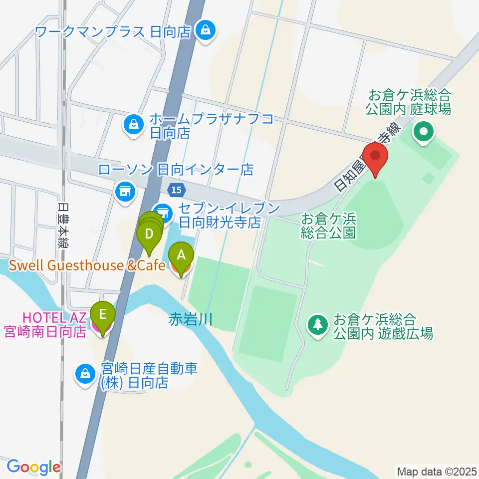 メディキットスタジアム周辺のホテル一覧地図